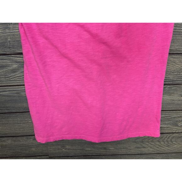 Lilly Pulitzer Womens Bright Pink Split Neck With Button Tank Top Size XSmall - Picture 7 of 7